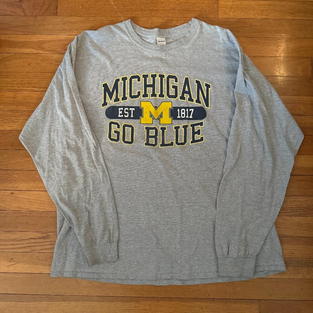 University of Michigan Go Blue Long Sleeve Tshirt